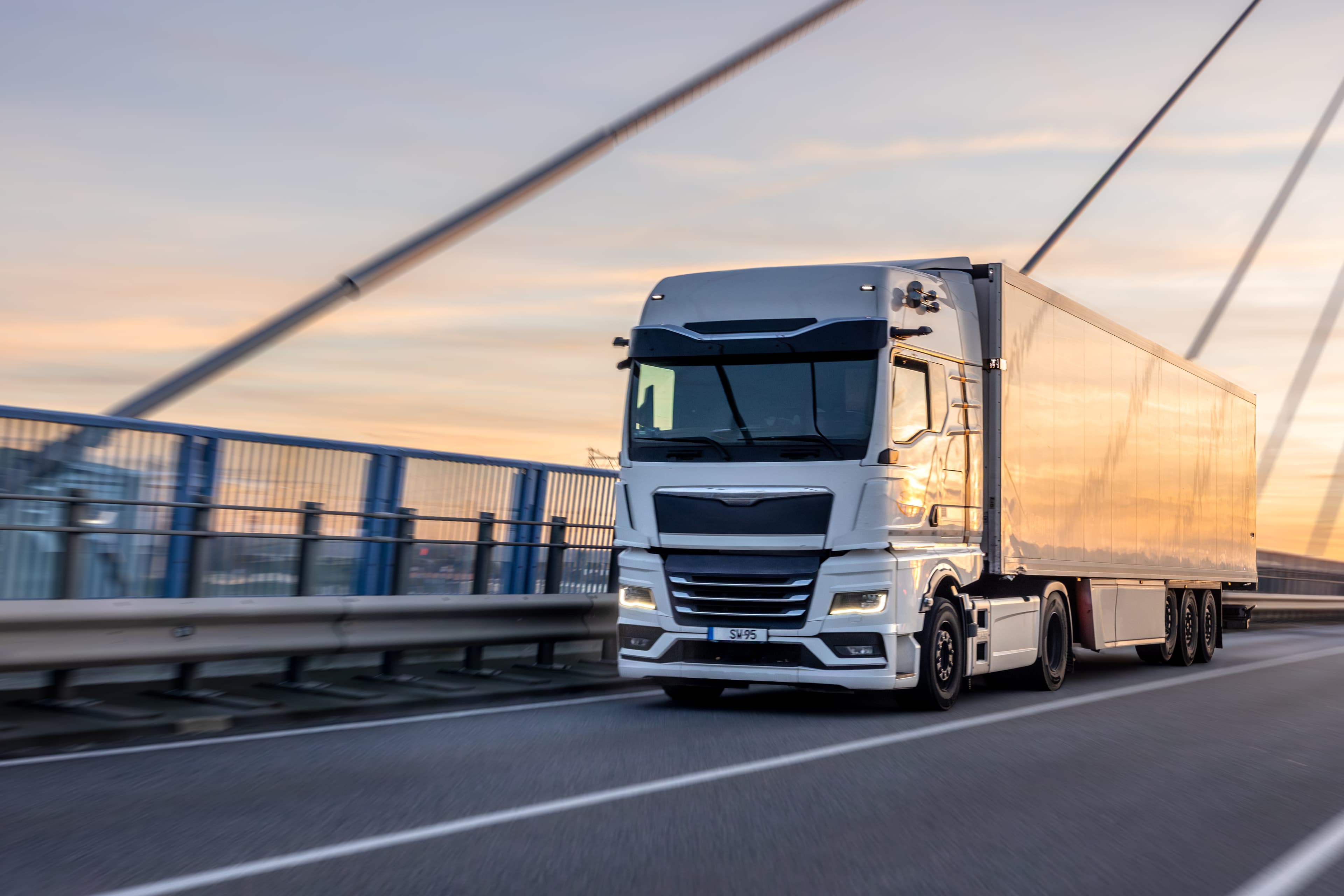 Truck delivering goods